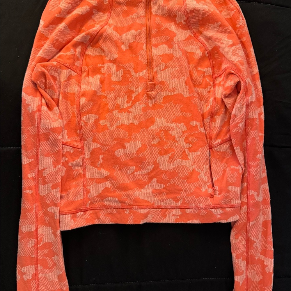 lululemon athletica Orange Camo Sweater
